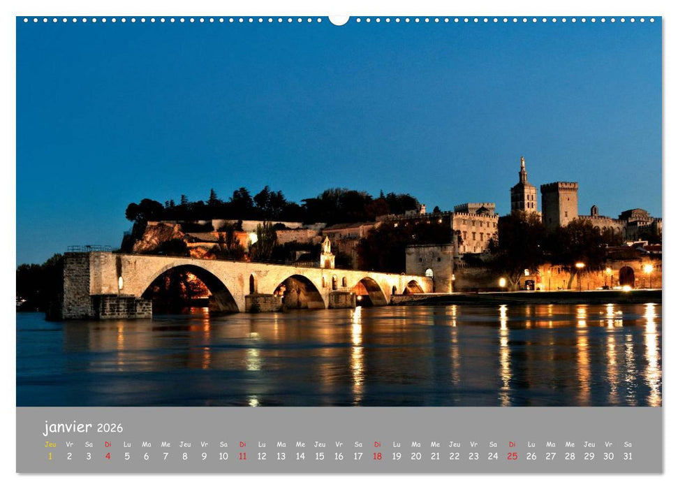 Grands sites de Provence (CALVENDO Calendrier supérieur 2026)