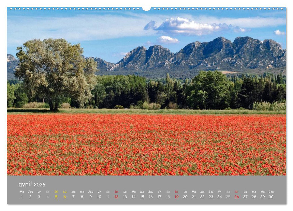 Grands sites de Provence (CALVENDO Calendrier supérieur 2026)