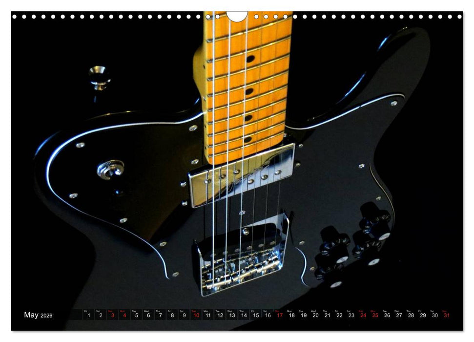 ROCK GUITARS Snapshots (CALVENDO Monthly Calendar 2026)