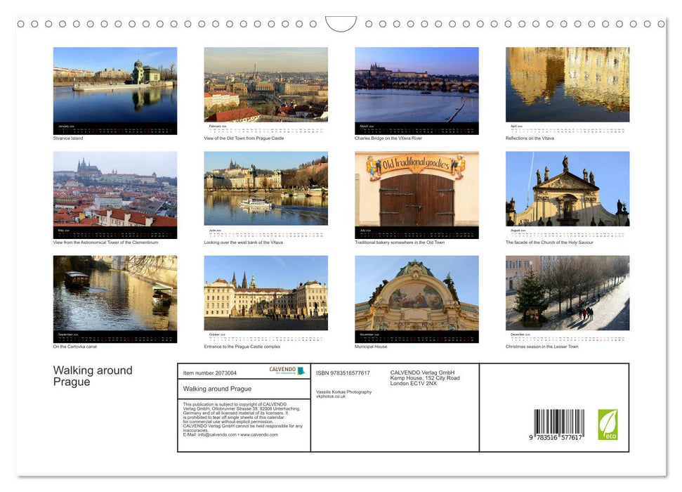 Walking around Prague (CALVENDO Monthly Calendar 2026)