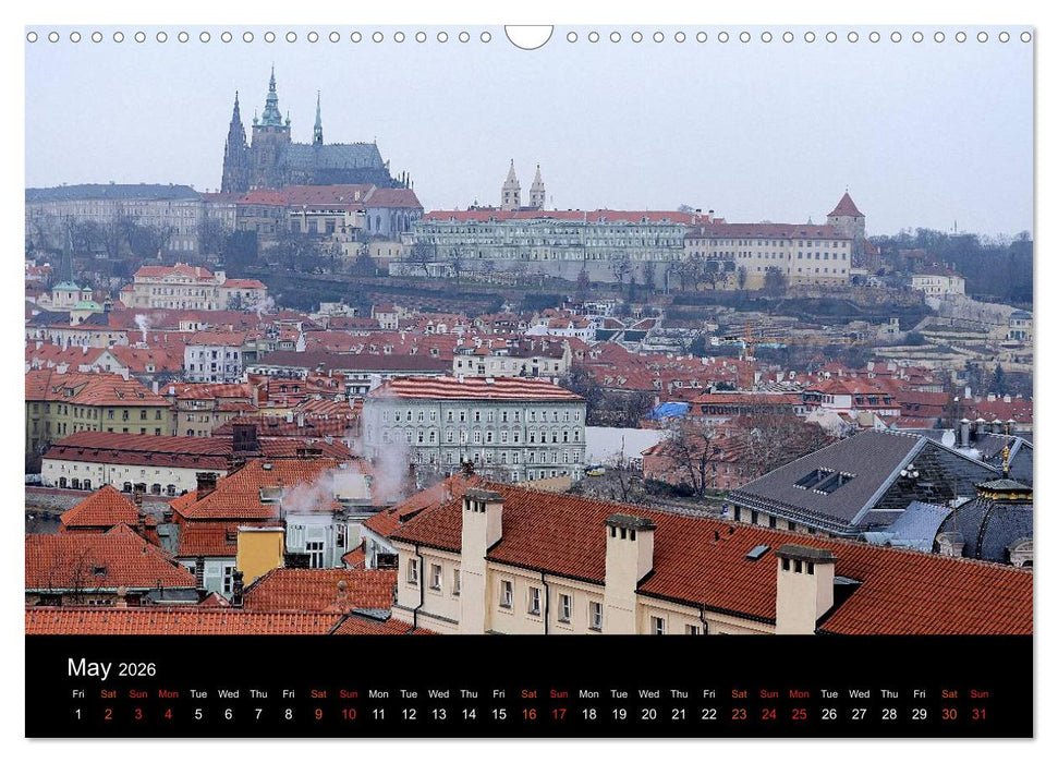 Walking around Prague (CALVENDO Monthly Calendar 2026)