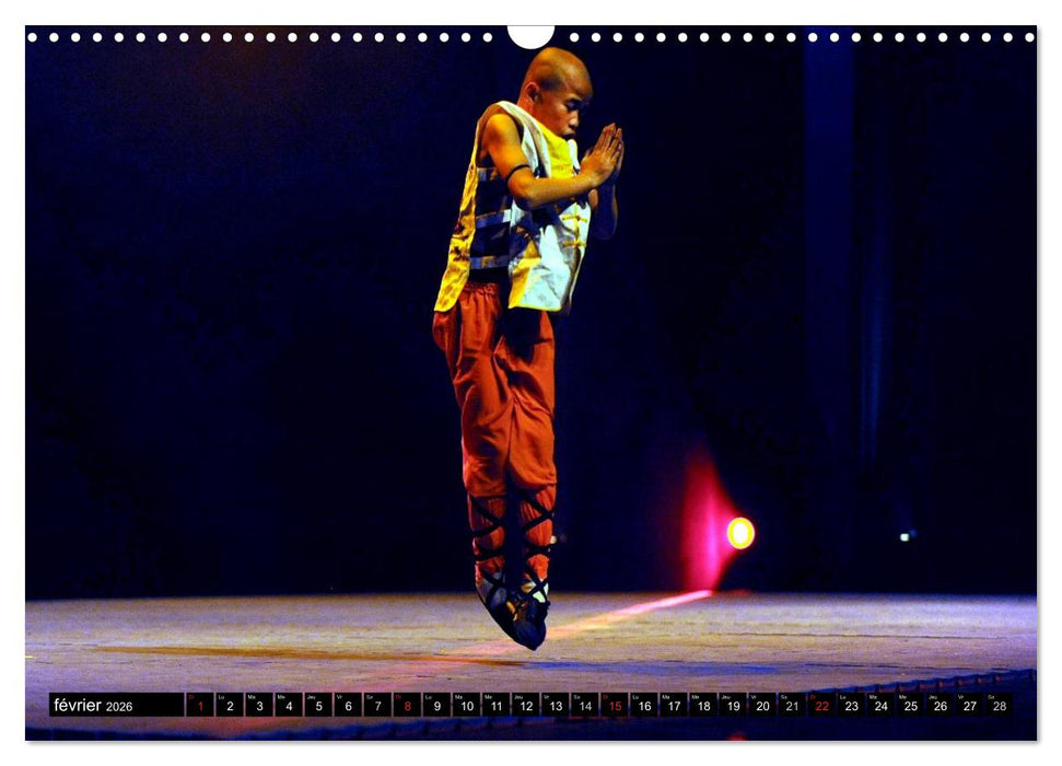 Kung Fu du Mont Song (CALVENDO Calendrier mensuel 2026)