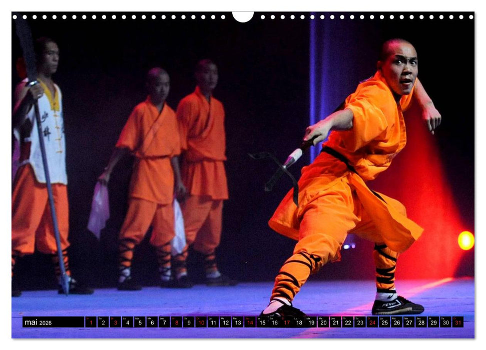 Kung Fu du Mont Song (CALVENDO Calendrier mensuel 2026)