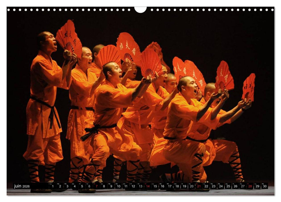 Kung Fu du Mont Song (CALVENDO Calendrier mensuel 2026)