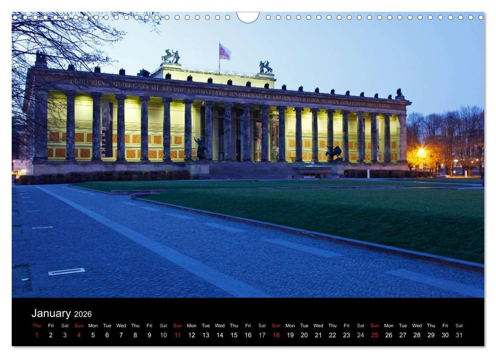 Evening Walk through Berlin (CALVENDO Monthly Calendar 2026)