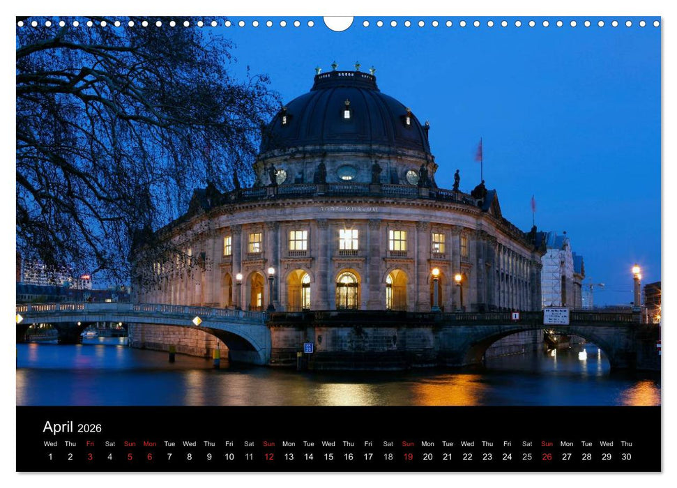 Evening Walk through Berlin (CALVENDO Monthly Calendar 2026)