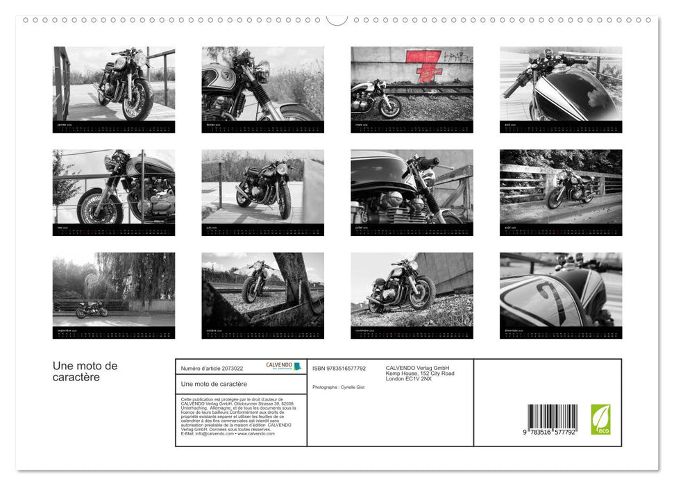 Une moto de caractère (CALVENDO Calendrier supérieur 2026)