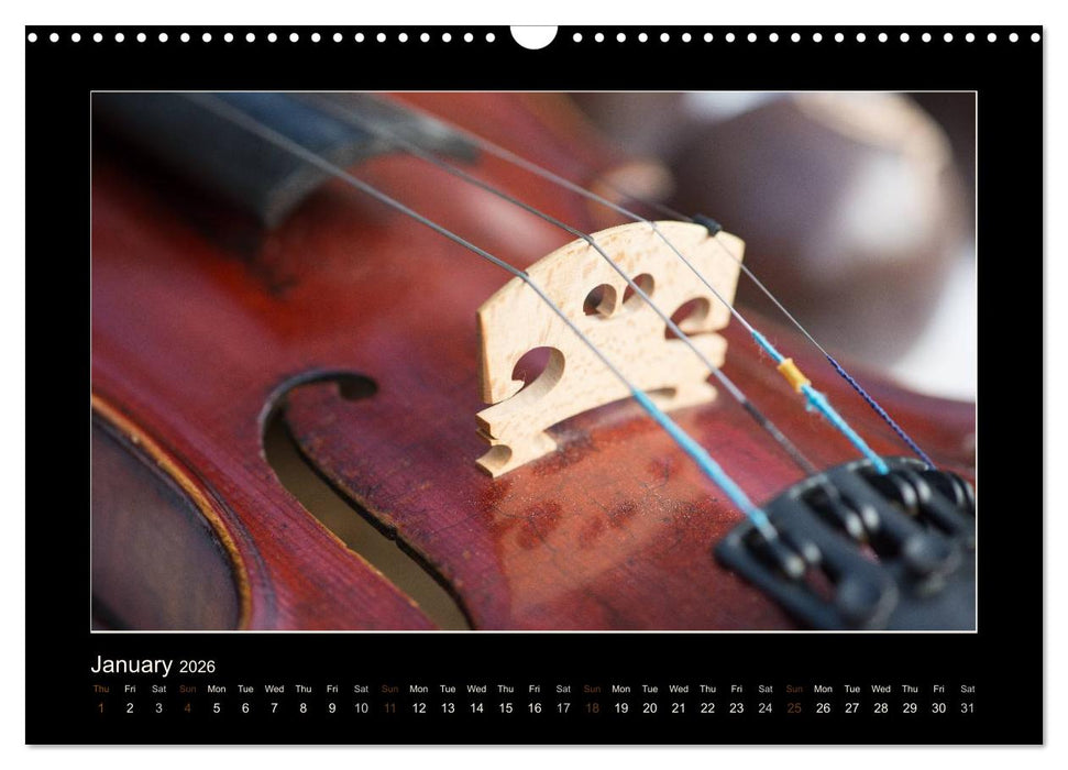 A violin only (CALVENDO Monthly Calendar 2026)