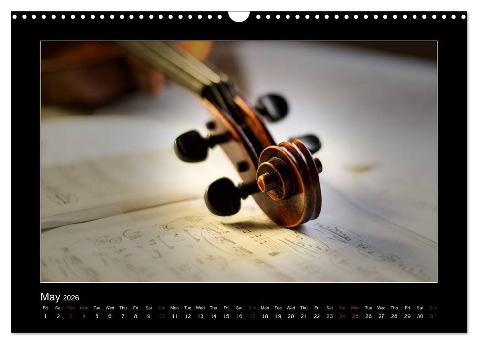 A violin only (CALVENDO Monthly Calendar 2026)