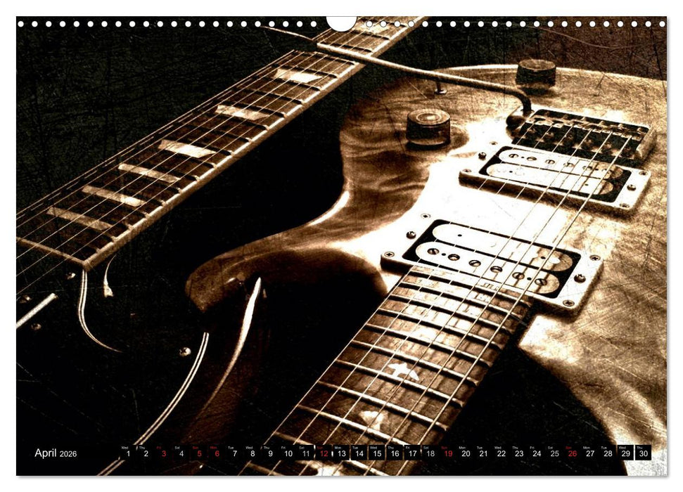 GUITARS Vintage Style (CALVENDO Monthly Calendar 2026)