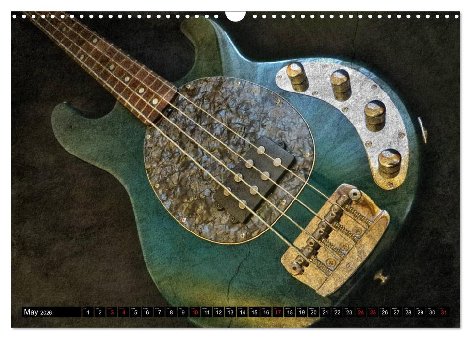 GUITARS Vintage Style (CALVENDO Monthly Calendar 2026)