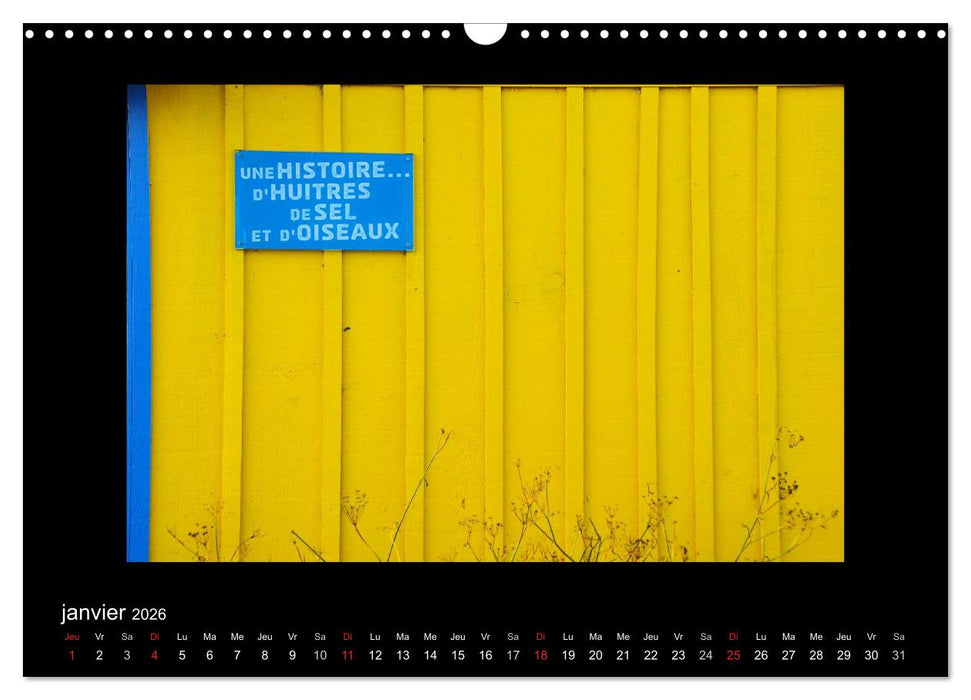 Les Cabanes d'Oléron (CALVENDO Calendrier mensuel 2026)