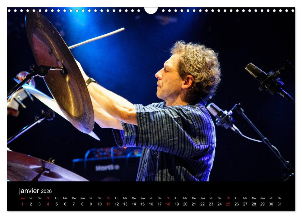 Jazz drums (CALVENDO Calendrier mensuel 2026)
