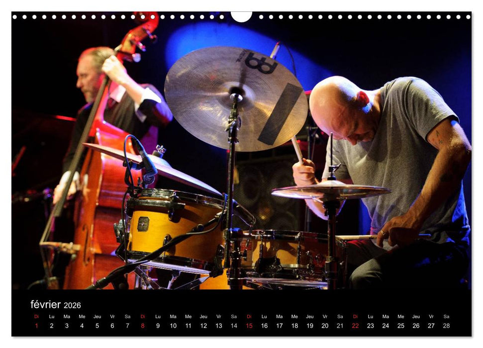 Jazz drums (CALVENDO Calendrier mensuel 2026)