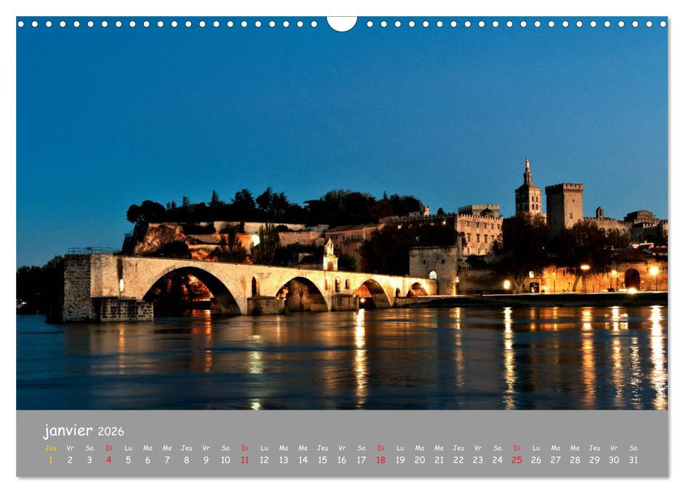 Grands sites de Provence (CALVENDO Calendrier mensuel 2026)