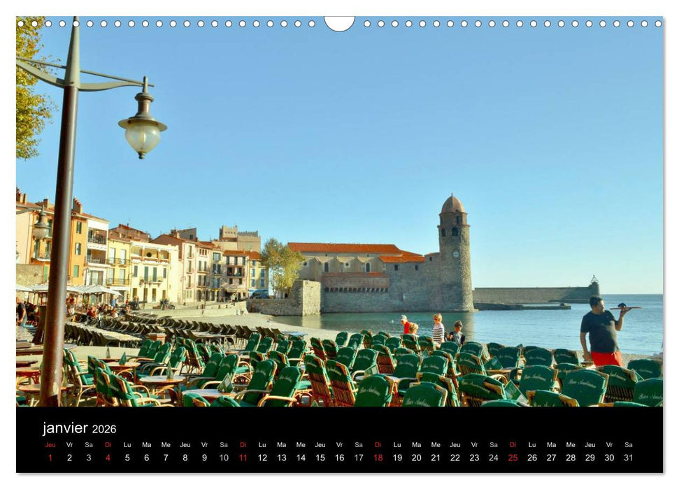 Un jour COLLIOURE (CALVENDO Calendrier mensuel 2026)