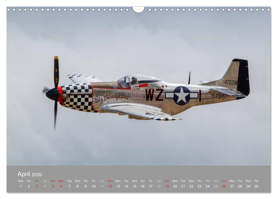 The Flying Legends (CALVENDO Monthly Calendar 2026)