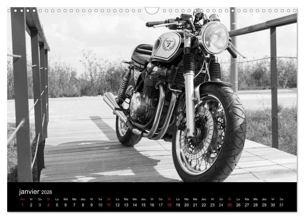 Une moto de caractère (CALVENDO Calendrier mensuel 2026)