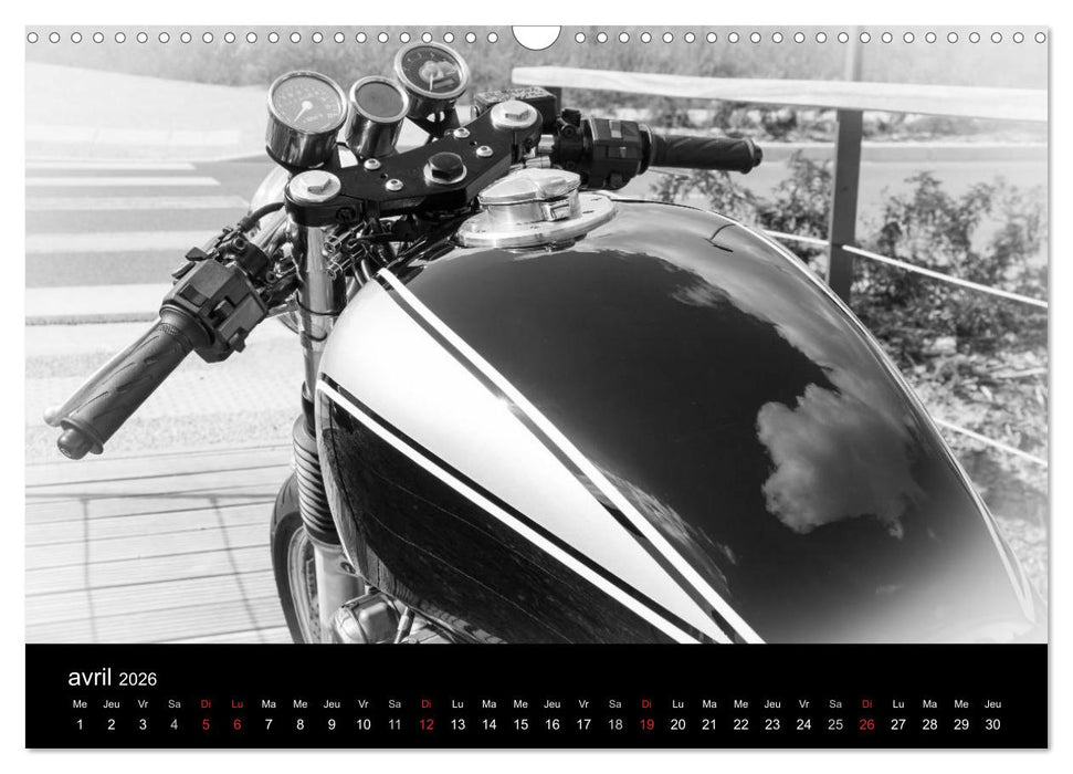 Une moto de caractère (CALVENDO Calendrier mensuel 2026)