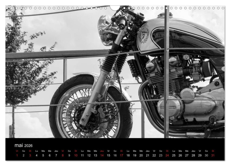 Une moto de caractère (CALVENDO Calendrier mensuel 2026)