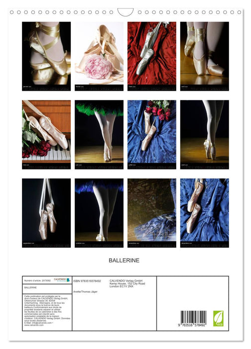 BALLERINE (CALVENDO Calendrier mensuel 2026)
