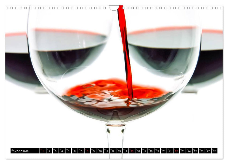 LE VIN (CALVENDO Calendrier mensuel 2026)