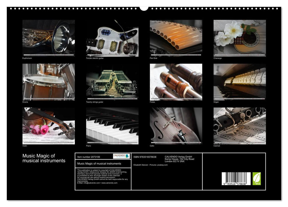 Music Magic of musical instruments (CALVENDO Premium-Calendar 2026)