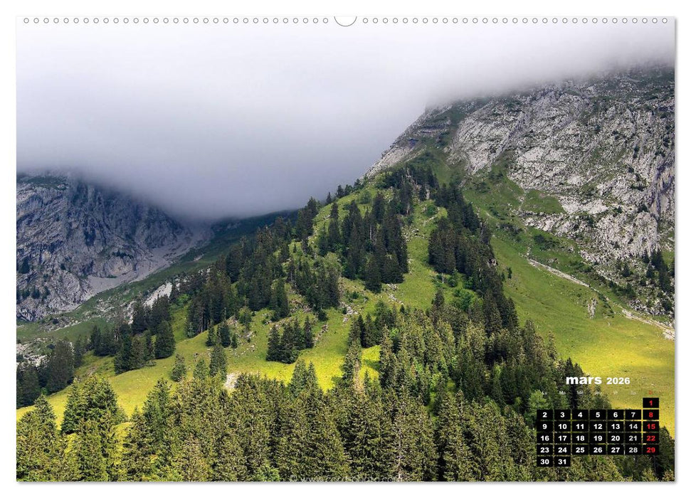Les paysages de montagne Haute-Savoie (CALVENDO Calendrier mensuel 2026)
