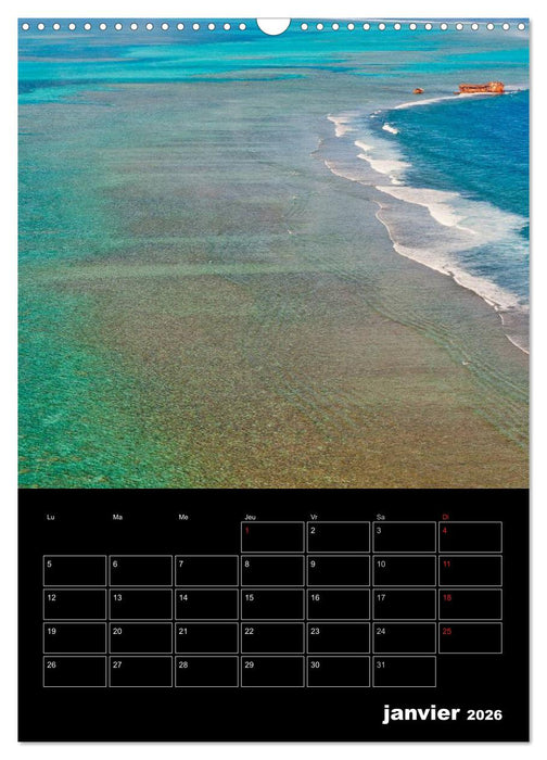 Paysages calédoniens (CALVENDO Calendrier mensuel 2026)