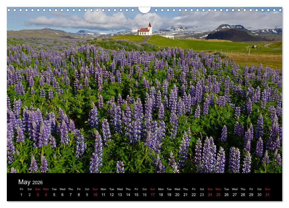 Iceland 2026 (CALVENDO Monthly Calendar 2026)