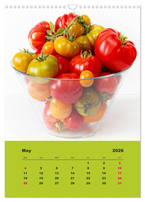 Organic Tomatoes (CALVENDO Monthly Calendar 2026)