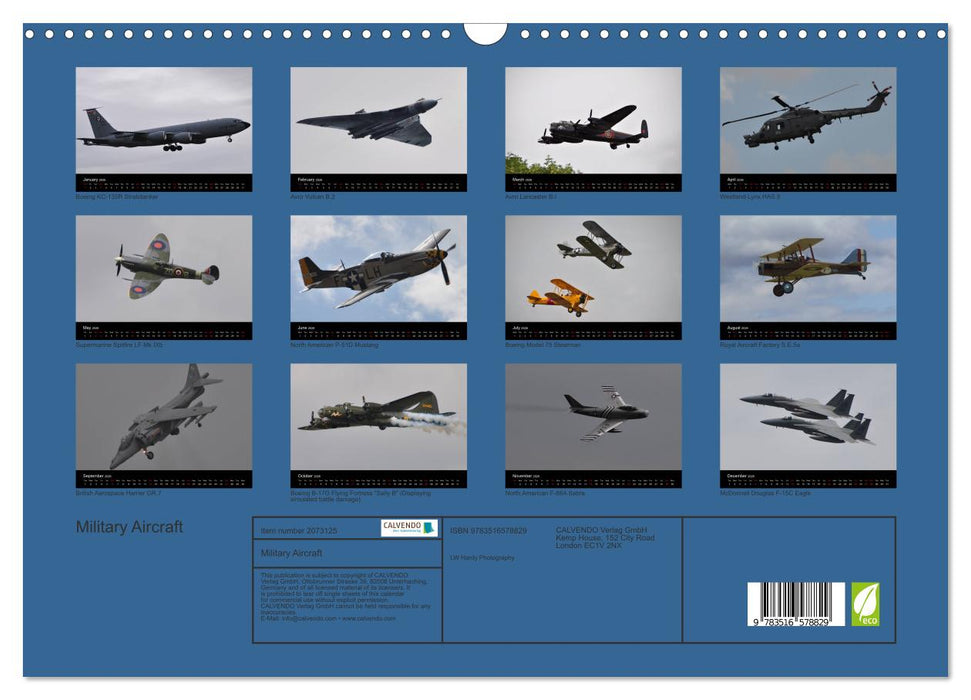 Military Aircraft (CALVENDO Monthly Calendar 2026)