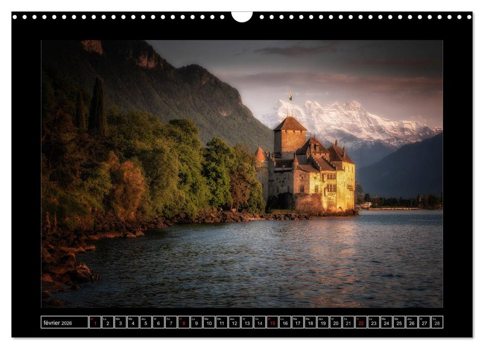 Paysages suisses (CALVENDO Calendrier mensuel 2026)