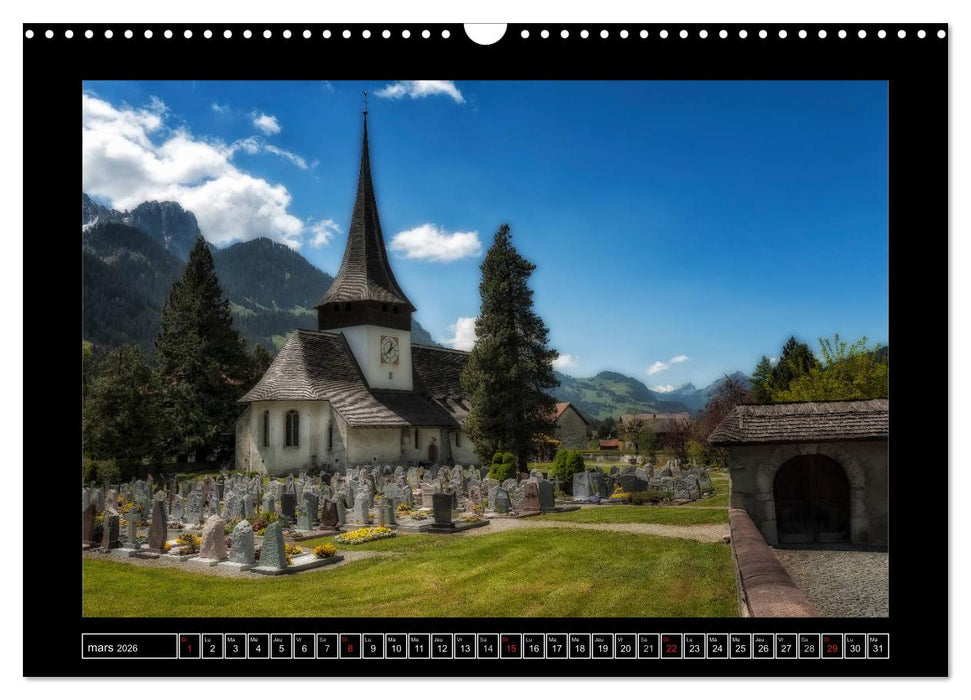 Paysages suisses (CALVENDO Calendrier mensuel 2026)