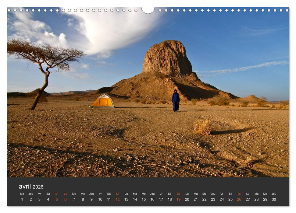 LE SAHARA L'Algérie du Sud (CALVENDO Calendrier mensuel 2026)