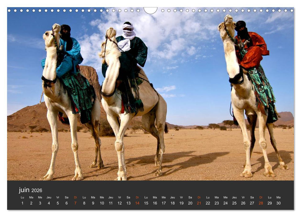 LE SAHARA L'Algérie du Sud (CALVENDO Calendrier mensuel 2026)