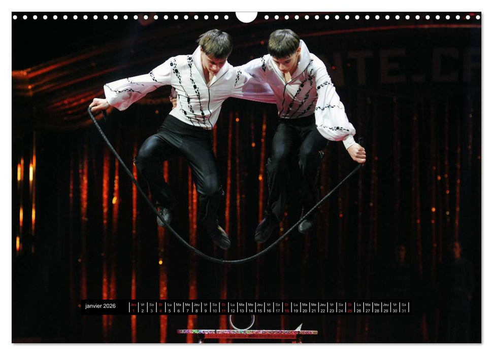 Les cadets du cirque à Monaco (CALVENDO Calendrier mensuel 2026)