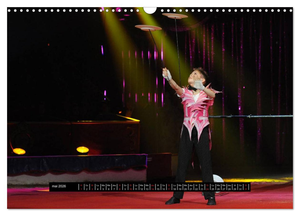 Les cadets du cirque à Monaco (CALVENDO Calendrier mensuel 2026)