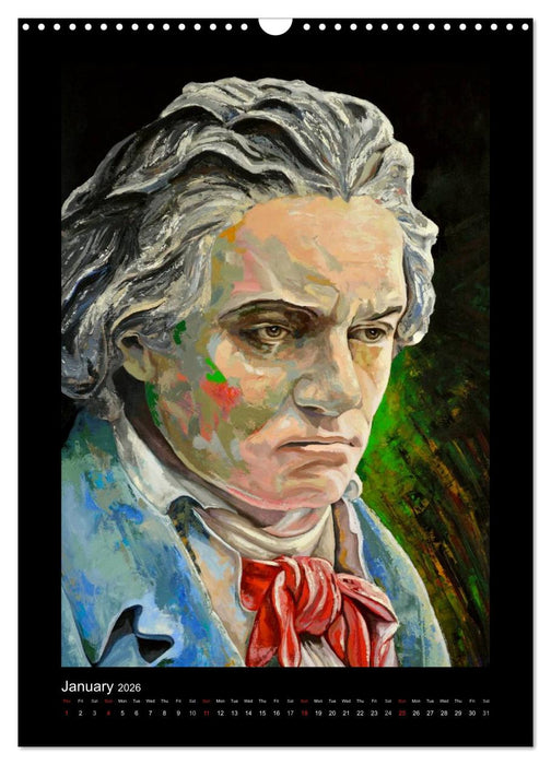 Pop Art Famous composers (CALVENDO Monthly Calendar 2026)