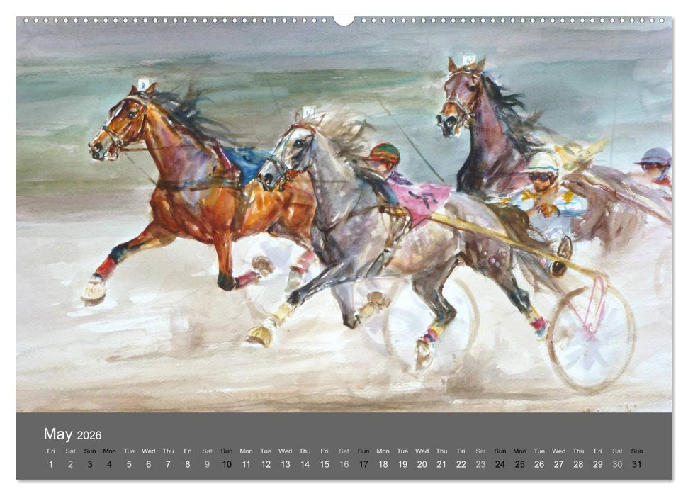 Horses in four seasons 2026 (CALVENDO Premium-Calendar 2026)