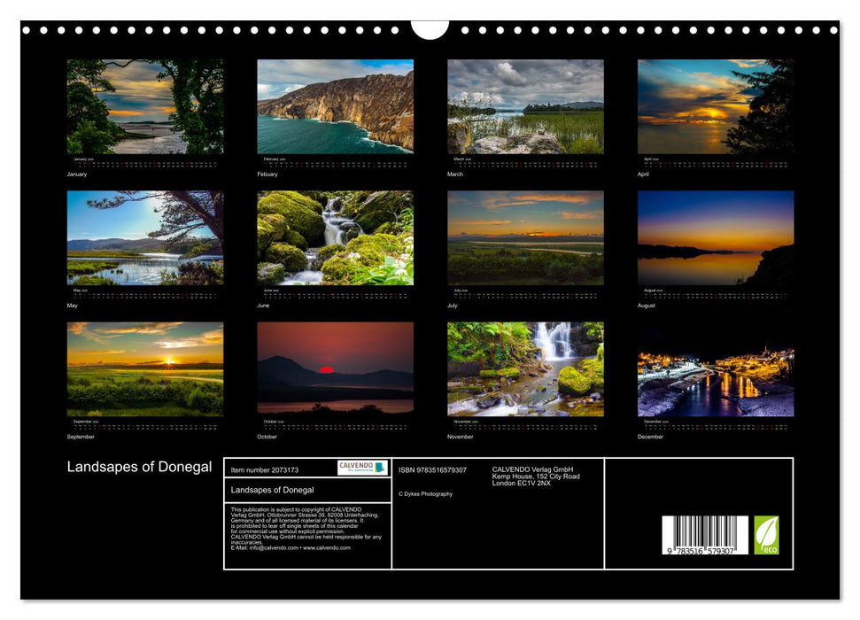 Landsapes of Donegal (CALVENDO Monthly Calendar 2026)