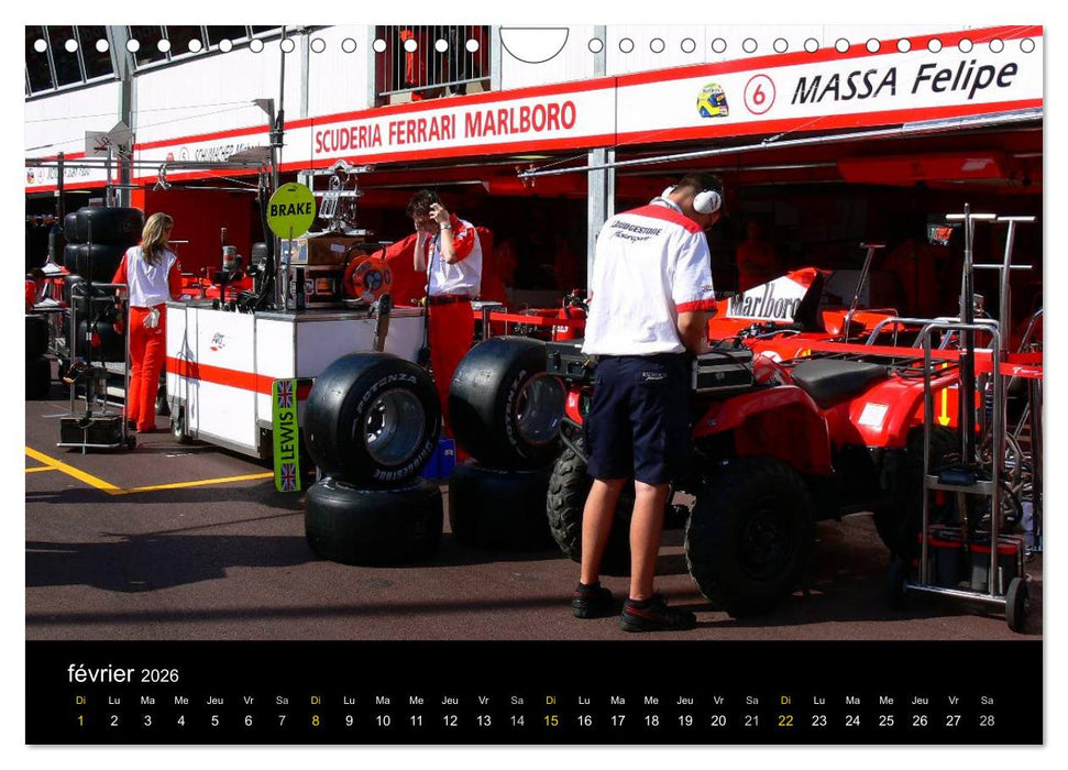 Stands de Formule 1 (CALVENDO Calendrier mensuel 2026)