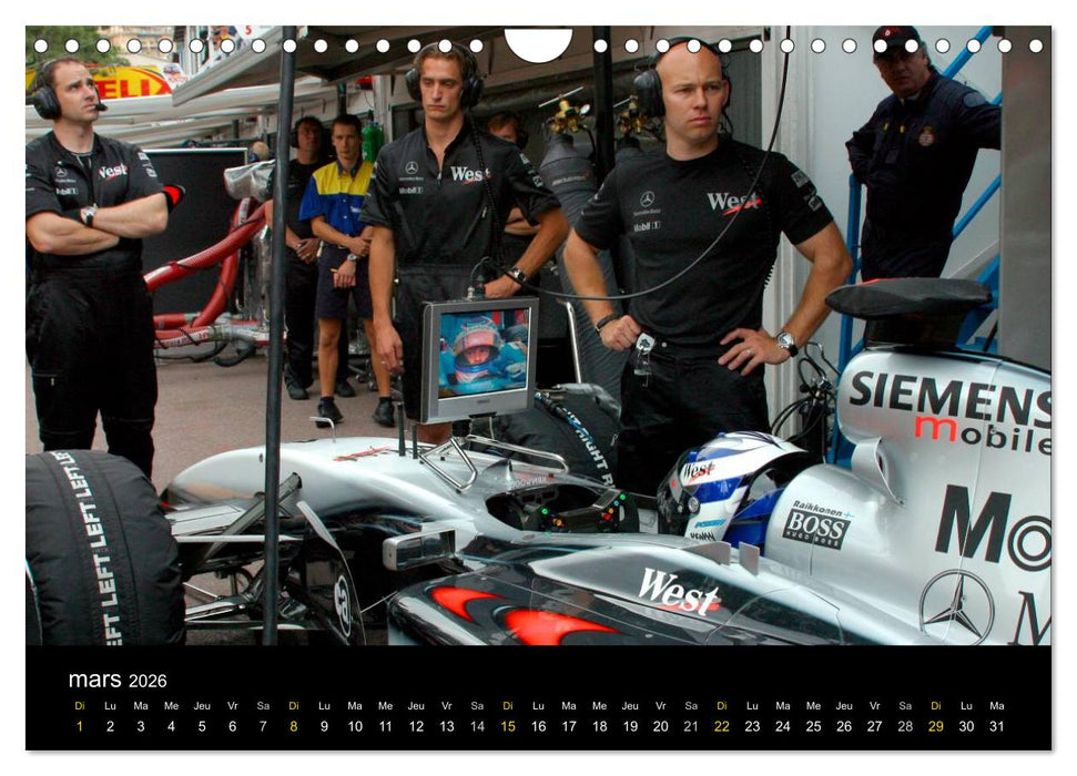 Stands de Formule 1 (CALVENDO Calendrier mensuel 2026)