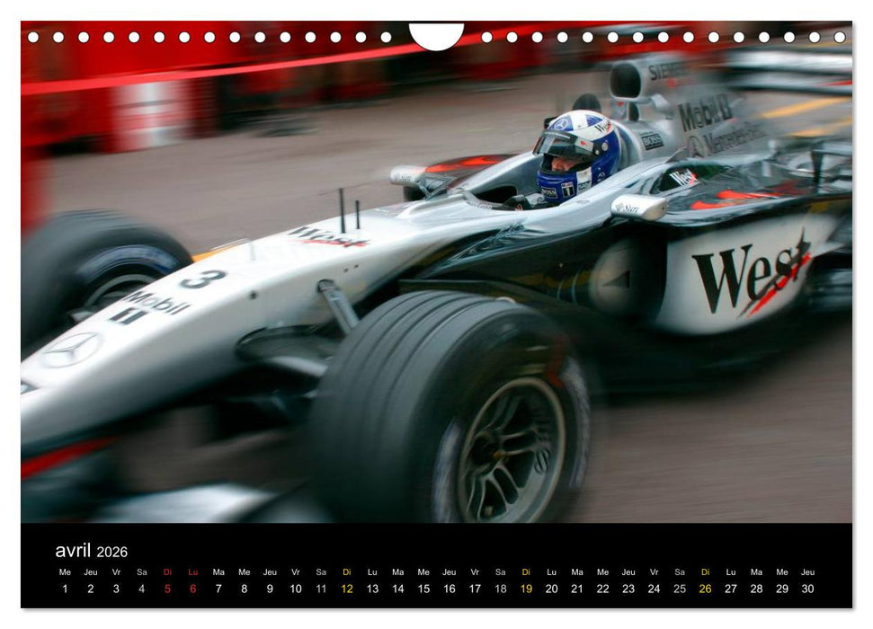 Stands de Formule 1 (CALVENDO Calendrier mensuel 2026)