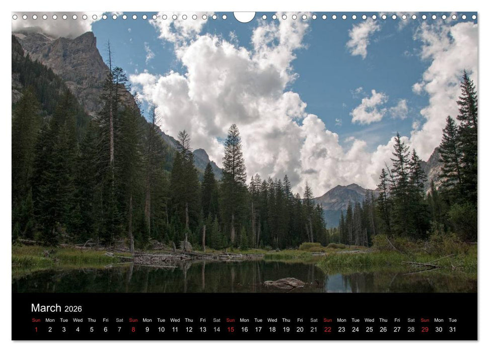 Beautiful Yellowstone and Grand Tetons National Parks (CALVENDO Monthly Calendar 2026)