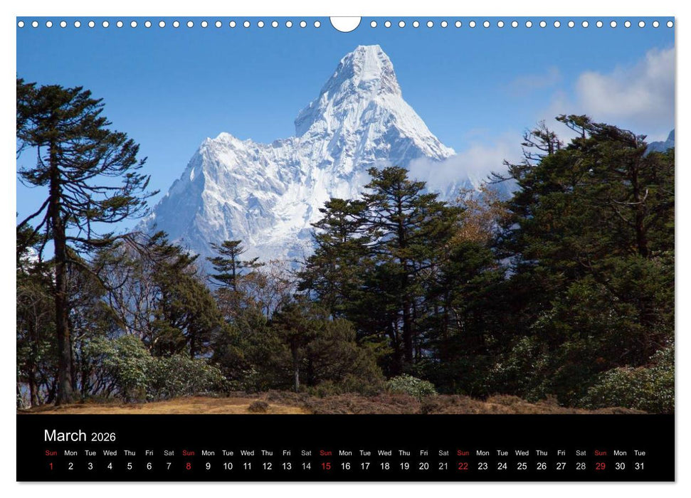 Mount Everest Trek (CALVENDO Monthly Calendar 2026)