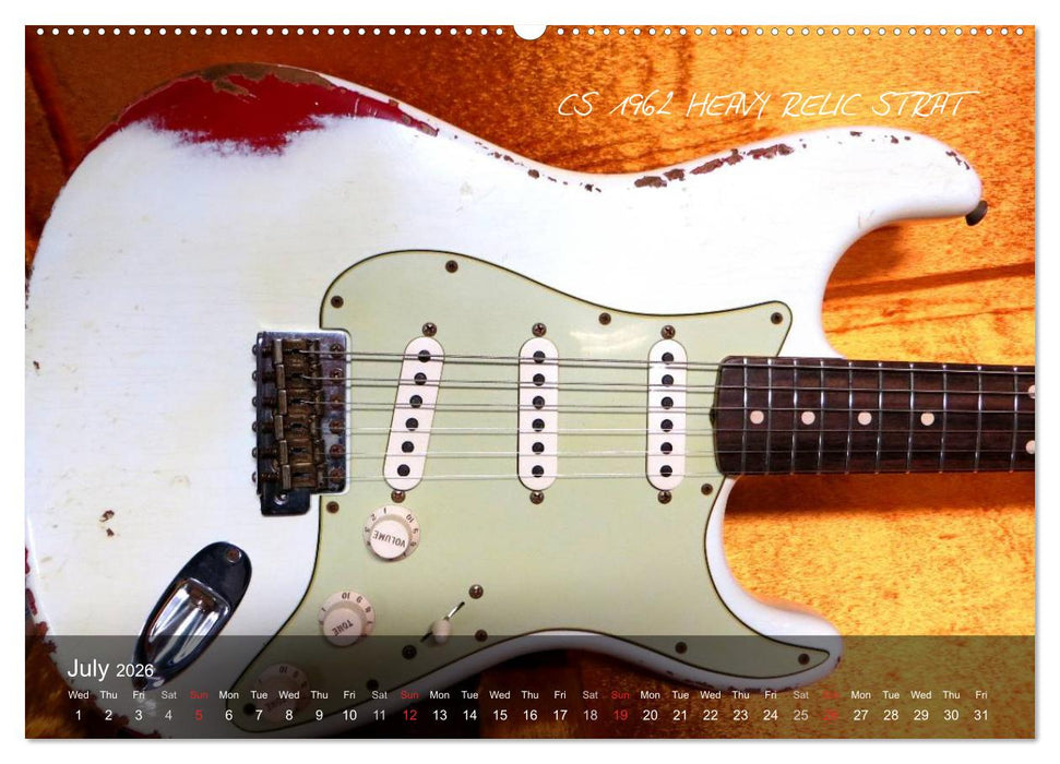 ROCK GUITARS put into the spotlight (CALVENDO Premium-Calendar 2026)
