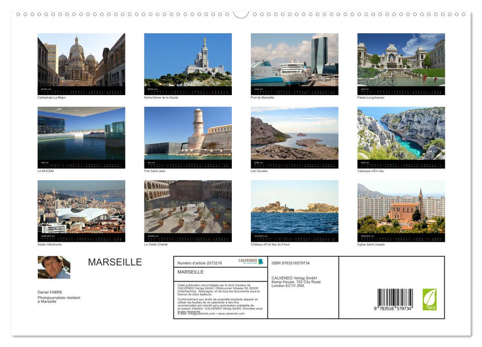 MARSEILLE (CALVENDO Calendrier supérieur 2026)