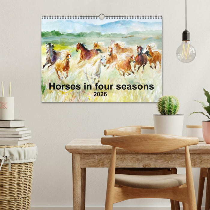 Horses in four seasons 2026 (CALVENDO Monthly Calendar 2026)