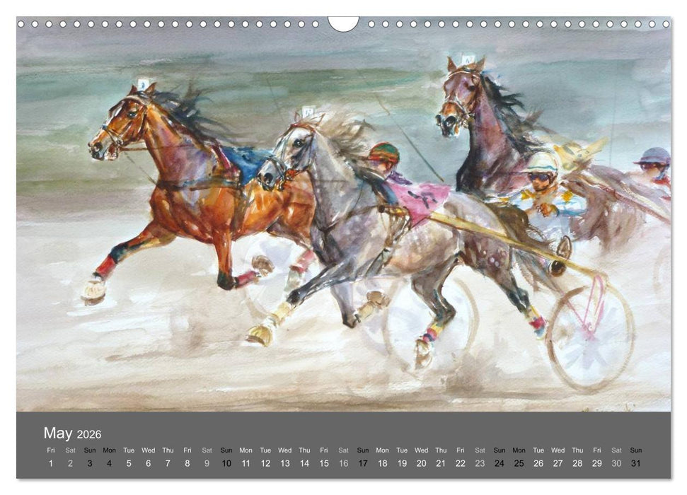 Horses in four seasons 2026 (CALVENDO Monthly Calendar 2026)